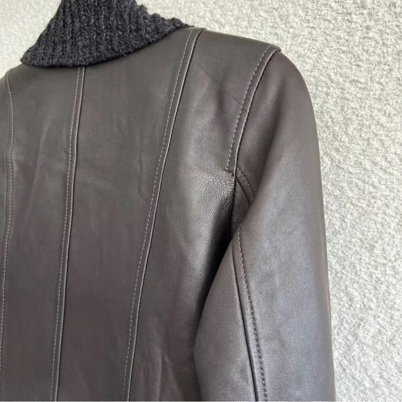 Lucky‎ Brand Women’s Leather Shawl Collar Jacket Size XS